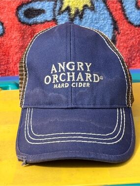 Angry Orchard Navy Logo trucker Baseball Cap - Hard Cider